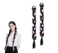 Braiding Hair Extension with Hair Tie Long Wrap Around Ponytail Extensions Natural Soft Synthetic Fiber Hairpiece for Women 2426