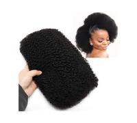 Braiding Hair Human Hair Bulk for Braiding Afro Kinky Curly 50g Double Drawn Remy Hair Boho Braids Bulk Hair Hair for Braiding(10inches)