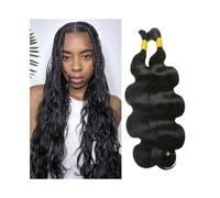 Braiding Hair, No Weft Braids Human Hair Bundles 16''-26'' Virgin Hair Bulk for Braiding Hair Extensions(22 22 22 inch)