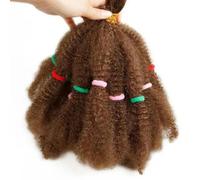 Braids Hair Afro Kinky Bulk Afro Curly Synthetic Hair Short 12" Crochet Braiding Hair Extensions For American African Women-#30-12INCHES-9Pcs/Lot