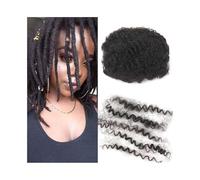 Braids hairstyle Afro Kinkys Bulk Human Hair for Daredlocks Extensions Repair Locs Twist Braiding Extensions(6inches)