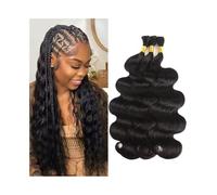 Braids hairstyle Body Wave Bulk Human Hair for Braiding No Weft Brazilian Curly Boho Braids Bundles Extensions(26 26 inches)