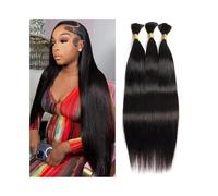 Braids hairstyle Straight Human Hair Braiding Bulk Extensions 50g/Bundles No Weft Brazilian Remy Extensions(22 22 inches)