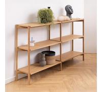 Braidwood Bookcase - Open - Wide - Oak