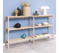 Braidwood Bookcase - Open - Wide - White Oak