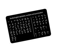 Braille 18.4 x 12 cm Raised Dots Letterboard for Blind Children, Adults, Numbers and Punctuation, Braille Learning Fingerboard, Letter Board for Beginners