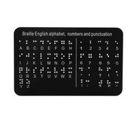 Braille Alphabet Board, Braille Finger Board with Raised Dots Including Numbers & Punctuation Learning Letter Fingerboard for Beginners Teaching Blind Children