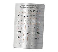 Braille Alphabet Board Numbers Lightweight with Raised Dots for Adults Blind
