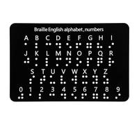 Braille Alphabet Board with Raised Dots, 19x12cm/7.5x5in Braille Alphabet and Number Board Learning Letter Fingerboard for Beginners Blind Children & Adults Teaching Aid