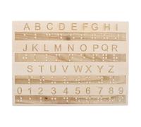 Braille Alphabet Board Wooden Tracing Board for Blind Learning
