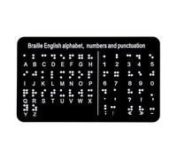 Braille Alphabet Number Board, Learning Braille Letter Fingerboard with Carved Dots Alphabet Numbers Punctuation, Blind People Beginners Learn Teaching Aid, 7.5 x 4.5 inches