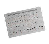 Braille Alphabets Number Punctuation Board with Raised Dots for Tactiles Learning Numbers Blind Education Education for Raised Students Alphabets with Complete Board Learning Numbers Dots Tool Braille
