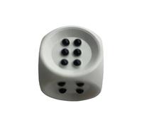 Braille Dice Game With Raised Black Tabletop Game Visual Home Game Night Team Building Practice (White, 2x2cm)