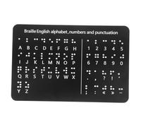 Braille English Alphabet with Raised Dots Numbers Punctuation Braille Learning for Beginners Teaching Aid for Blind Children Adult Black