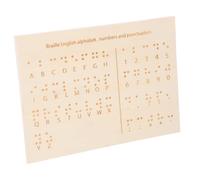 Braille for Blind People Essential Wood Teaching Tool with Layout Independent Learning Aid for Mastering Braille Alphabet and Numbers