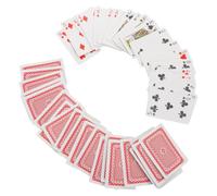Braille Game Cards with Large Print Characters, Plastic Deck | Embossed Markings, Portable Pack, for Visually Impaired Adults, Learning Games, Travel Use Random Color