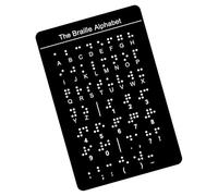 Braille Learning Board with Raised Dots Letters Numbers & Punctuation 12x18.4cm Educational Tool for Blind Kids Adults Vertical Braille Literacy Tool for Kids