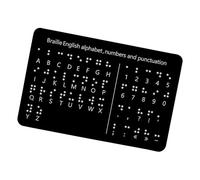 Braille Letter Board with Raised Dots 18.4x12cm for Blind Kid Adult Number & Punctuation Learning Fingerboard Aluminum Study Board