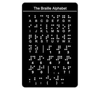 Braille Letter Board with Raised Dots Number and Punctuation Learning Fingerboard Braille Teaching Aid for Kid Adult Aluminum Letter Fingerboard Portable Carved Dots Numbers Board