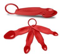 Braille Measuring Spoon,Braille Measuring Cup Set,Easy to Use Nesting Braille & Sighted Measuring Spoons for Baking, Cooking,Science Experiments,Home (4Pcs Spoon)