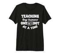 Braille Teacher Blind Awareness Humans One Dot At A Time Premium T-Shirt