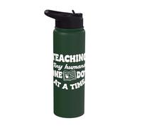 Braille Teacher Blind Awareness Humans One Dot At A Time Stainless Steel Insulated Water Bottle
