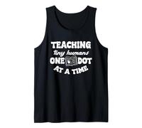Braille Teacher Blind Awareness Humans One Dot At A Time Tank Top