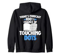 Braille Teacher & Braille School For Blindness Awareness Zip Hoodie
