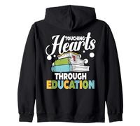 Braille Teacher & Braille School For Blindness Awareness Zip Hoodie