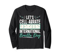 Braille Teacher Pun & Braille School for Blindness Awareness Long Sleeve T-Shirt