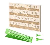 Braille Writing Board 4 Lines 28 Cells Visual Impairment Learning Tool