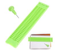 Braille Writing Kit - 4 Lines 28 Cells ABS Self Learning Slate Literacy Aid For Visually Impaired Portable Stationery Set | Blind Education Board, Cla Room