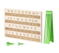 Braille Writing Slate - 4 Lines 28 Cells Visual Impairment Aids - Braille Learning Slate - for Kids Teens Adults Blind Individuals Students Teachers Schools Classroom Homeschooling