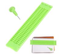 Braille Writing Tools - 4 Lines 28 Cells Blind Learning Aid - Blind Braille Practice Slate - for Learners Students Classroom Home School Kids Teens Adults Homeschooling Training Centers