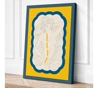 Brain Anatomy Line Study Canvas Wall Art Print 24x16 Inch (61 x 41 cm)