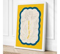 Brain Anatomy Line Study Canvas Wall Art Print 30x20 Inch (76 x 51 cm)