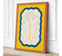 Brain Anatomy Line Study Canvas Wall Art Print 30x20 Inch (76 x 51 cm)