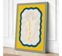 Brain Anatomy Line Study Canvas Wall Art Print 30x20 Inch (76 x 51 cm)