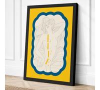 Brain Anatomy Line Study Canvas Wall Art Print 36x24 Inch (91 x 61 cm)