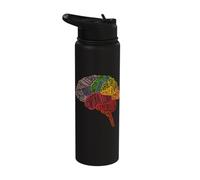 Brain Anatomy Parts of The Brain Neuroscience Brain Map Stainless Steel Insulated Water Bottle