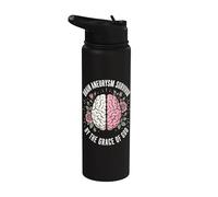 Brain Aneurysm Survivor By The Grace of God Stainless Steel Insulated Water Bottle