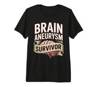 Brain Aneurysm Survivor Motivational Message Graphic Premium T-Shirt