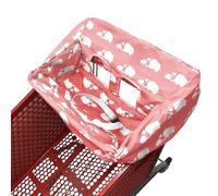 Brain Architect Child Portable Shopping Cart Cover | High Chair and Grocery Cart Covers for Babies, Kids, Infants & Toddlers ✮ Includes Free Carry Bag ✮ (Simple Pink Elephant)
