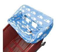 Brain Architect Child Portable Shopping Cart Cover | High Chair and Grocery Cart Covers for Babies, Kids, Infants & Toddlers ✮ Includes Free Carry Bag ✮ (Simple Blue Elephant)