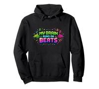 Brain Beats Music Lover Rhythm Lifestyle Design Pullover Hoodie