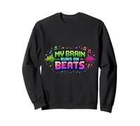 Brain Beats Music Lover Rhythm Lifestyle Design Sweatshirt