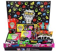 Brain Blasterz TREAT Sour Sweets Gift Box - Halloween Sweets, Extreme Sour Candy Collection, Vegan & Halal,14 pcs, Special Edition Items, 1-4 Sourness Levels, American Sweets Gift Box