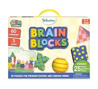 Brain Blocks, 3D Early STEM Building Blocks Game for Kids, Shapes, Balance & Pattern Play, 3 Levels of Challenge Cards, Screen-Free Learning Toy, Gift for Boys & Girls Ages 4, 5, 6, 7
