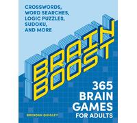Brain Boost: 365 Brain Games for Adults : Crosswords, Word Searches, Logic Puzzles, Sudoku, and More