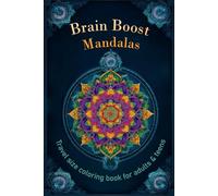 Brain Boost Mandalas: Travel Size Coloring Book for Adults and Teens